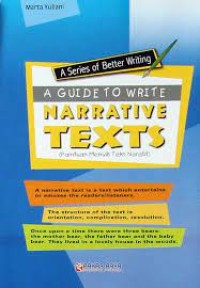 Image of A Guide to write narrative texts : (panduan menulis teks naratif)
